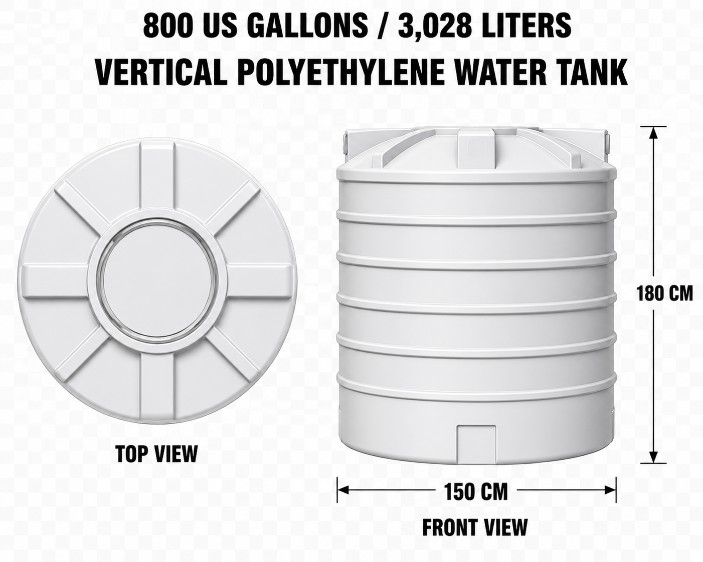 800 USG dimensions