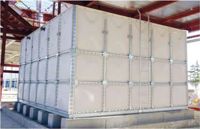 GRP panel tank installed inside an industrial building
